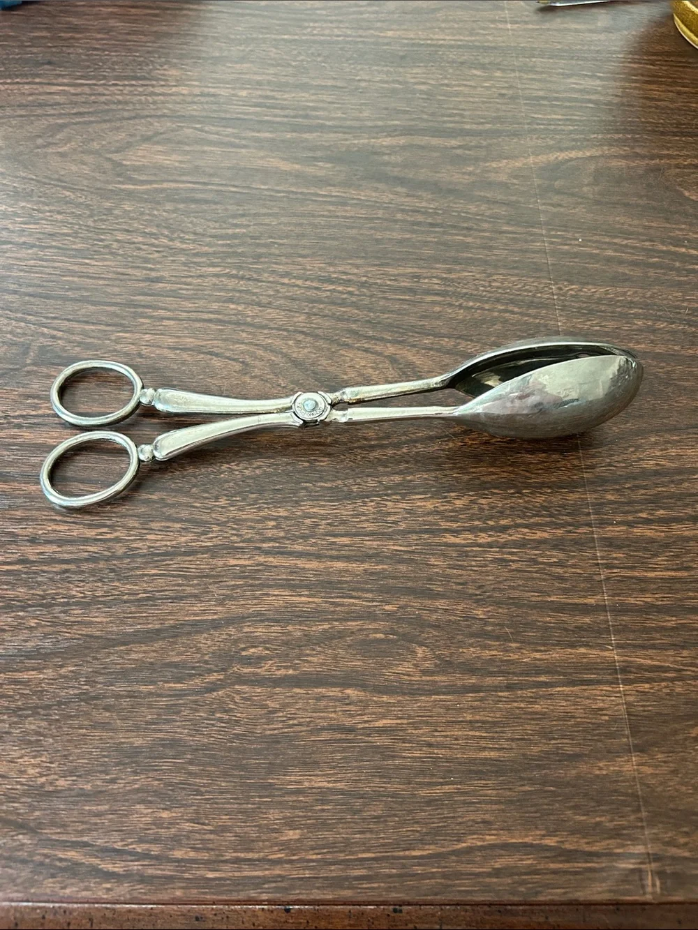 Vintage Hong Kong Hinged Silverplate Salad Tongs
